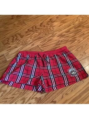 Ohio State Red Plaid Sleep Shorts